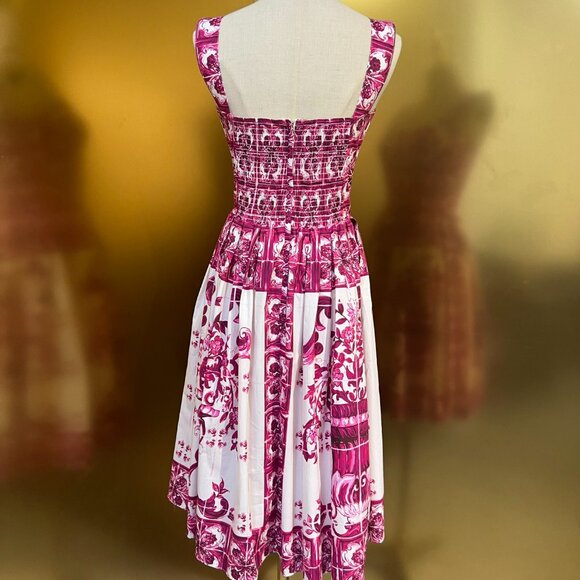 Dolce & Gabbana Red Porcelain Slip Dress - Picture 5 of 6